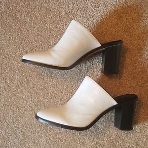 Rebecca Minkoff white leather mules SALE